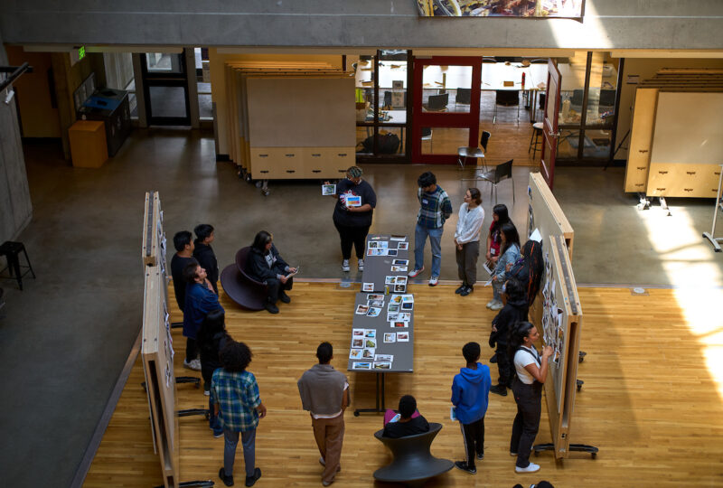 Students participating in TASTE activity